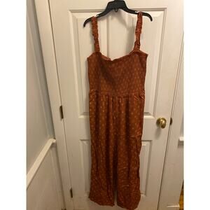 Brand New Dex Women's Size XL Brown Sleeveless One Piece Jumpsuit